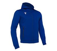 Macron Cello Full Zip Hoody Roy Sweatshirt, Bleu Roi, XXL Men's, Bleu Roi, XXL