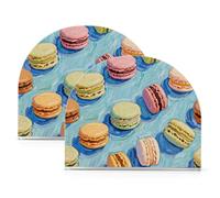 Macron Food Porte-serviettes de table en acrylique pour extérieur, salle à manger - Support autoportant pour serviettes en tissu, décoration d'intérieur - Bleu