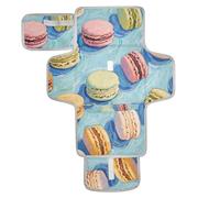 Macron Food Tapis à langer réutilisable imperméable avec poche à mouchoirs pour bébé avec oreiller intégré Bleu