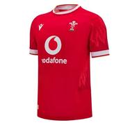Macron Maillot de rugby du Pays de Galles 2024/25 pour adultes, rouge, coupe régulière