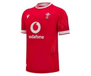 Macron Maillot de rugby du Pays de Galles 2024/25 pour adultes, rouge, coupe régulière