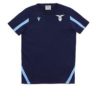Macron Merchandising ufficiale T-Shirt en Polycoton à Manches Courtes SS Lazio 2021/22 Mixte Enfant, Bleu, JXS