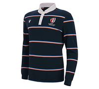 Macron Polo Manche Longue Adulte Rugby World Cup 2023 Officiel - Bleu - 3XL