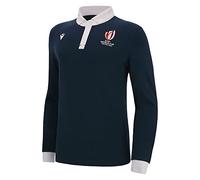 Macron Polo Manche Longue Adulte Rugby World Cup 2023 Officiel - Bleu - L