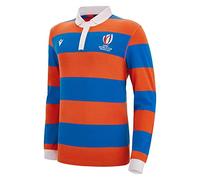 Macron Polo Manche Longue Adulte Rugby World Cup 2023 Officiel - Orange - XXL