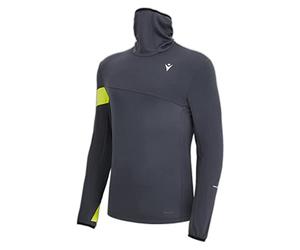 Macron Run Fcc Edgar High Neck Top Man Mgry/Nyel Maillot Running, Gris/Jaune, M Hommes