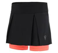 Macron Run Kona Scb Zelda Skirt Light Black/Ncoral Jupe Femme, Noir-Corail, XS