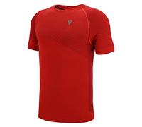 Macron Run Scc Ryan T-Shirt Seamless Tomred/Dtomred SS Man Hommes, Noir, XL