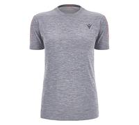 Macron Run Scd Barbara Seamless T-Shirt SS Woman Grymel/Ncor Femme, Gris, XL
