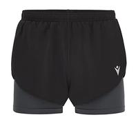 Macron Run Scd Tucker Light Micro Short 2.5 Stretch Blk/Med Gry Homme, Noir-Gris, S