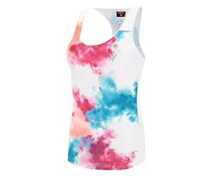 Macron Run Start Scc Gaenor Tank Print WHT Printed/Ncor WMN Débardeur Femme, Blanc-Corail, M