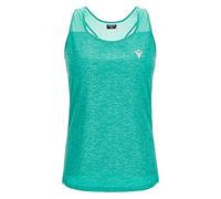 Macron Run Start Scd Gaenor Tank Print Aquam Mel WMN Débardeur Femme, Bleu Ciel, XL