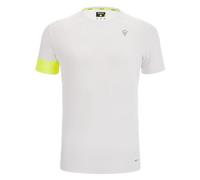 Macron Run Start Scd Howie Reflex T-Shirt Print WHT/Nyel SS Man Pull Hommes, Blanc/Jaune, XXL