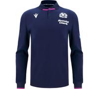 Macron Scotland Rugby Long Sleeve Home Shirt 2025 Adults Marine Grand Male