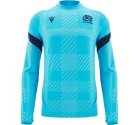 Macron Scotland Rugby Sweatshirt 2025 Adults Marine/Ciel Très grand Male