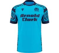 Macron Scotland Rugby Training Shirt 2025 Adults Marine/Ciel Moyen Male