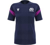Macron Scotland Rugby Training Shirt 2025 Womens Marine/Ciel 14 (L) Female