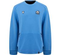 Macron Scotland Rugby Union Training Sweatshirt 2024 Adults Marine Grand Male