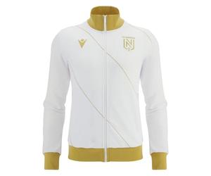 Macron Veste Anthem Adulte FC Nantes (FR/ES, Alpha/Lettres, TTG, Taille Normale, Taille Normale, Blanc)