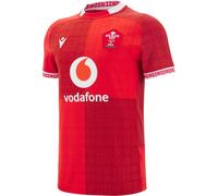 Macron Wales Rugby Home Shirt 2025 Adults Rouge Grand Male