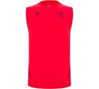 Macron Wales Rugby Sleeveless Training Shirt 2025 Adults Rouge Petit Male