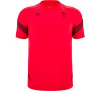 Macron Wales Rugby Training Shirt 2025 Adults Rouge Petit Male