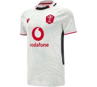 Macron Wales Rugby Union Away Shirt 2025 Adults Blanc/Noir/Rouge Petit Male