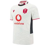 Macron Wales Rugby Union Away Shirt 2025 Adults Blanc/Noir/Rouge Petit Male