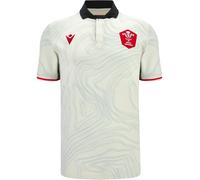Macron Wales Rugby Union Away Shirt 2025 Adults Blanc/Noir/Rouge Petit Male