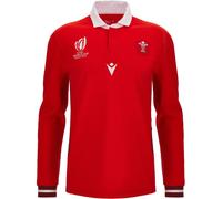 Macron Wales Rwc2023 Rugby Home Shirt Adults Rouge Petit Male