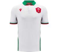 Macron Welsh Rugby Union Away Shirt 2024 Juniors Blanc/Vert 13 (TG) Unisex