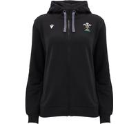 Macron Welsh Rugby Union Zip Hoodie 2024 Womens Noir 10 (S) Female