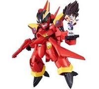 Macross 7 - Véhicule avec figurine Tiny Session VF-19 Custom Fire Valkyrie avec Basara Nekki 11 Multicolore G