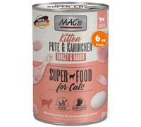 MAC's Cat Kitten Dinde & Lapin | 6 x 400 g | Nourriture Humide pour Chatons | Aliment Complet équilibré et sans céréales | Profil spécial d'acides aminés pour Soutenir la Croissance