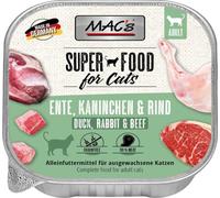 Mac's Cat Nourriture humide premium pour chats 16 x 100 g (canard, lapin et veau)