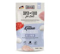 Mac's Cat Pouch Nourriture humide pour chatons Kitten 12 x 100 g (boeuf et volaille)