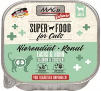 Mac's Cat Vetcare Nourriture humide premium pour chats régimes spéciaux 16 x 100 g (saumon et poulet régime rénal)