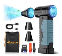 Macson Dépoussiéreur à air comprimé 150 000 tr/min et souffleur électrique sans balais, 3 en 1 haute vitesse avec démarreur de démarrage de 6000 A, booster de batterie portable avec lumière LED pour