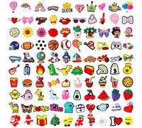 Mactoou Charmes de Chaussure, 22/30/100 Pièces Pins pour Crocs, Breloque pour Sabots Sandales, Cadeau Noël ou d'anniversaire pour Filles et Garçons