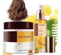 MACULPER Masque capillaire au collagène à la kératine - Masque capillaire pour cheveux très secs - Huile d'argan - Soin hydratant et lissant pour tous les types de cheveux - 200 ml