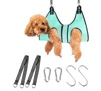 MACUNIN Kit de hamac de toilettage pour chien, harnais de toilettage amélioré avec sangle Velcro réglable large, hamac de toilettage pour chien, chat, soins des griffes, toilettage, bain, coupe des