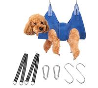 MACUNIN Kit de hamac de toilettage pour chien, harnais de toilettage amélioré avec sangle Velcro réglable large, hamac de toilettage pour chien, chat, soins des griffes, toilettage, bain, coupe des