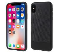 Macway Coque de protection effet carbone pour iPhone X