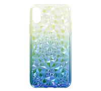 Macway Coque de protection pour iPhone X Fashion Case - Jaune/Bleu brillant