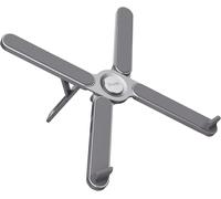 Macy Support Ordinateur Portable Ergonomique Et Pliable, Laptop Stand 17.3 Pouces En Aluminium, 7 Niveaux De Réglage De La Hauteur, Support Pc Portable Pour Bureau, Travail, Table - Gris