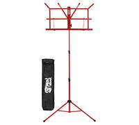 Mad About MA-MS03 Stand de musique pliable - Support de partitions portable et facile à plier avec sac de transport - Rouge