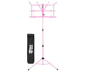 Mad About Tiger MA-MS05 Pupitre à Musique Pliable - Rose | Porte-partitions portable et facile à plier, avec housse de transport
