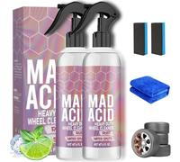 Mad Acid Glass Cleaner, Mad Acid Heavy Duty Wheel Cleaner, Streak-Free Formula for Windows, Mirrors, and Cars - Heavy-Duty, Fast-Drying, and Eco-Friendly (8OZ,2pcs)