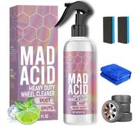 Mad Acid Glass Cleaner, Mad Acid Heavy Duty Wheel Cleaner, Streak-Free Formula for Windows, Mirrors, and Cars - Heavy-Duty, Fast-Drying, and Eco-Friendly (8OZ,1pc)