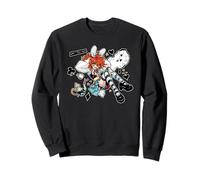 Mad Alice Punk Wonderland Bunny Ears Horloge fondante Chaos Sweatshirt